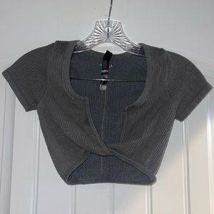 Dark Grey Crop top